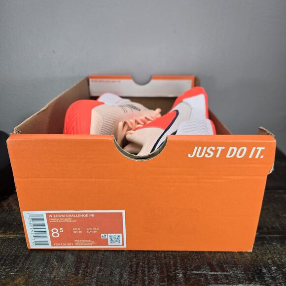 NEW Nike Zoom Challenge Womens Size 8.5 Pickleball Shoes Orange White FQ4155 801 - Picture 12 of 12